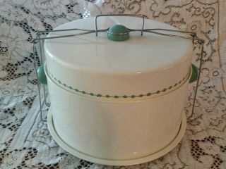 Vintage Cake / Pie Carrier Retro Kitchen Patisserie. 2