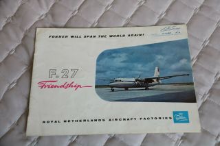 Fokker Friendship Brochure From 1956