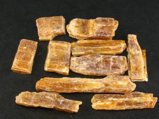 10 Rare Orange Kyanite Crystals From Tanzania