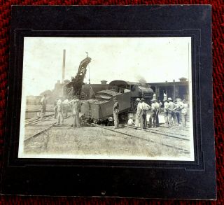 C1920 Train Wreck Photograph Rock Island Railroad Eldon Missouri Schupp 