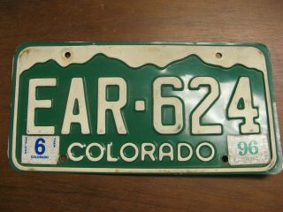 1996 96 Colorado Co License Plate Ear - 624