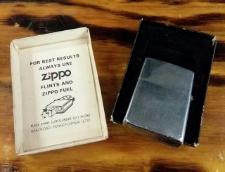 Vintage Zippo Lighter Brush Finish Number 200 1972 4