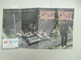 Vintage Brochure Fort Dells Wisconsin Amusement Park Totem Tower Killbourn Rail
