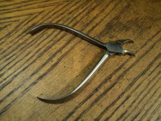 Vintage White Dental Curved Pliers Tool No.  116 4 - 11/16 " Hobbies Crafts