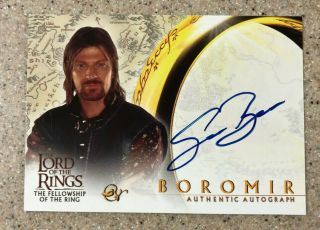 Topps Lord Of The Rings The Fellowship Sean Bean As Boromir Auto Autograph Card