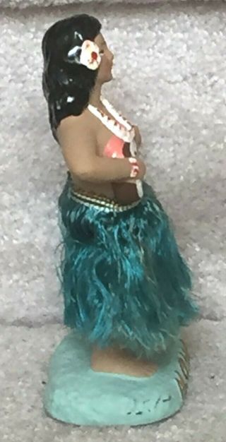 Vintage Hawaiian Hula Dancer Girl Bobble Nodder Aloha Hawaii Chalkware Plaster 4