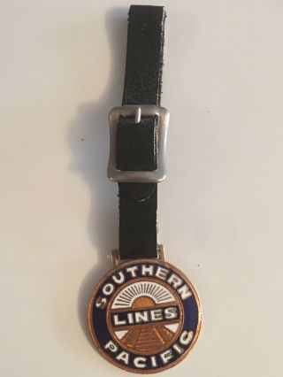 Southern Lines Pacific Railroad Train Watch Fob / Luggage Bag Tag