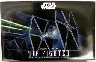 Star Wars Tie Fighter - 1/72 Scale Plastic Model Kit By Bandai
