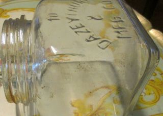 OLD VINTAGE ANTIQUE DAZEY KITCHEN METAL GLASS QUART BUTTER CHURN 10 FEB 14 1922 7
