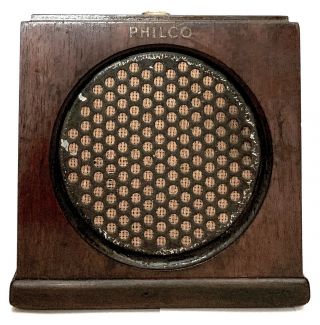 Vintage Philco Phone Model 902 Auxillary Speaker - Wood Cabinet - 1930 