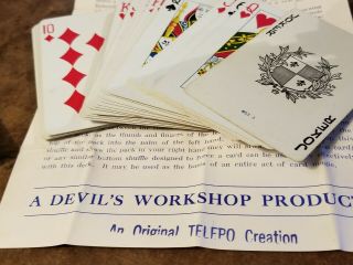 1940 ' s Magic Trick Novelty - Psychomatic Deck - Devil ' s Workshop Product Telepo 2
