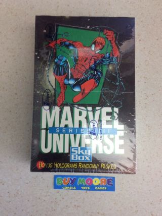 1992 Skybox Marvel Universe Series Iii Factory Box W/ Spider - Man