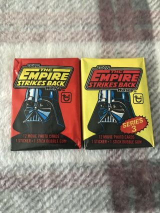 1 Each Series 1 & 3 Star Wars Empire Strikes Back Wax Packs