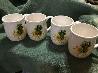 Vintage 1976 Sears And Roebuck And Co.  Neil The Frog Mugs Like Set Of 4