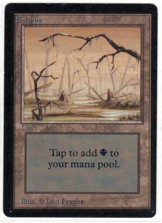 Mtg Magic The Gathering Swamp Two Branches Beta Sp