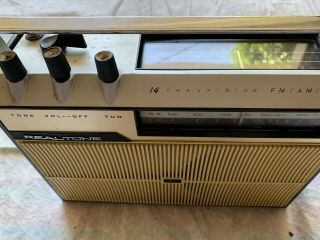 Vintage Rare Realtone Model Tr - 3449 Am/fm/sw 14 Transistors Radio