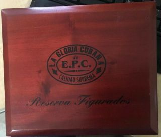 La Gloria Cubana De E P C.  Calidad Suprema Empty Wooden Cigar Box