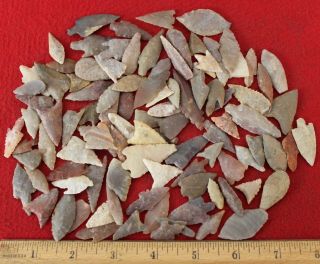 (100) Common Assorted Neolithic Points