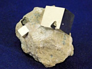 Five Small And 100 Natural Pyrite Crystal Cubes From Spain 43.  0gr E