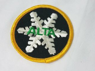 Vintage Ski Patch Alta Embroidered Utah Ut Resort Old Stock Skiing