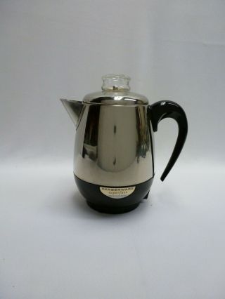 Vintage Farberware Stainless Steel 4 Cup Electric Percolator Coffee Pot 134 Usa