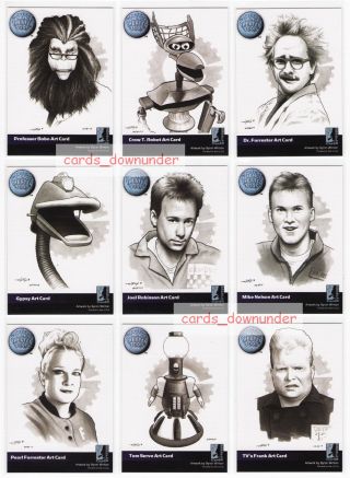 Mst3k Mystery Science Theater 3000 Series One 9 Card Byron Winton Art Chase Set