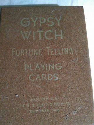 Gypsy Witch Fortune Telling Playing Cards Made In Usa Velveteen Box