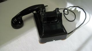 Vintage non - dial DESK TELEPHONE with all its parts 4