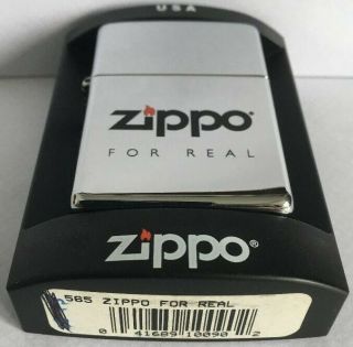 Zippo Lighter ‘for Real’ High Polish Chrome 565