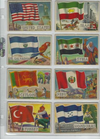 1956 Topps Flags Of The World Complete 80 Card Set R714 - 5