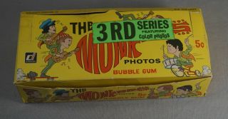 1967 Donruss The Monkees 3rd Series " B " Wax Pack Empty Display Box