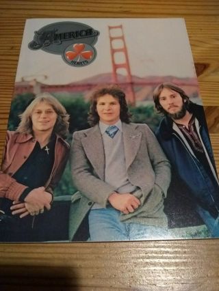 America Band Hearts Songbook Vintage 1975 1st Edition Warner Brothers