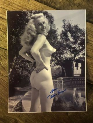 Dixie Evans Authentic Hand Signed Autographed 8.  5x11 Photo.  Signed In Blue S.
