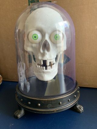 Gemmy Life Size Talk Back Skull Skeleton Animated Halloween Prop Decoration