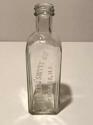 Vintage Undertakers Supply Co Embalming Fluid Bottle Chicago Il Funeral Home