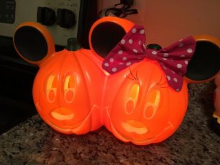 Disney Mickey & Minnie Mouse Halloween Pumpkin Blow Mold