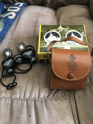 Vintage Tasco Compact Binoculars 8 X 20 Opera Glasses With Case