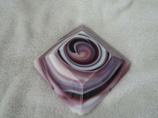 Vintage Imperial Glass Purple White Swirl Slag Glass Ashtray 4