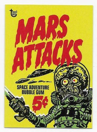 Mars Attacks 2018 Topps 80th Anniversary Wrapper Art Card 97