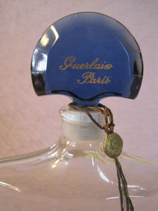 Vintage Shalimar Guerlain Paris Perfume Bottle Large 2 0z.  Made In France