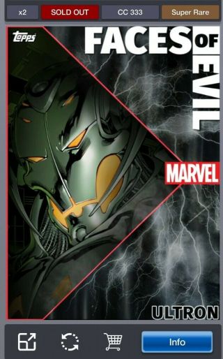 Topps Marvel Collect Digital Faces Of Evil Motion Ultron Wave 1 Week 1