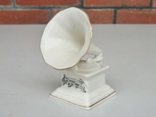 Vintage Crested China Souvenir Model Horn Gramophone / Phonograph - Doncaster