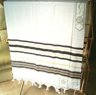 Judaica Jewish Talis Tallit Prayer Shawl Great Vintage