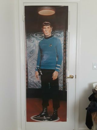 Star Trek,  Vintage 1976 6 ' Spock Poster,  Door Size.  is. 4