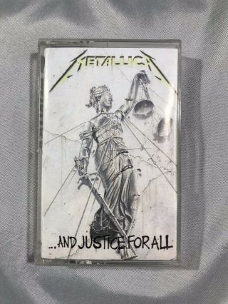Metallica.  And Justice For All Cassette Rare Tape Heavy Metal Rock