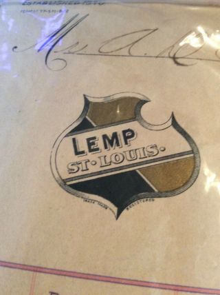 Antique 1912 Wm J Lemp Brewing Co - St Louis (Falstaff) Letter Head Bill 4