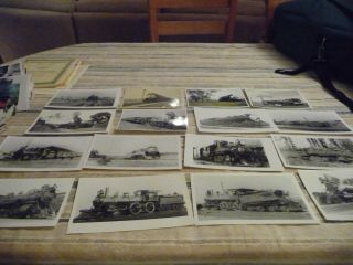 Forty (40) Southern Pacific Steam Locomotive 5 X 8 & 4 X 5 B&w Photographs