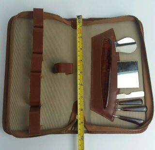Vintage Men’s Leather Travel Vanity Grooming Kit/Toiletry Case/Western Germany 5