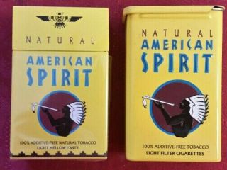 Two American Spirit Cigarette Tins,  One 20th Anniversary Commemorative Edition