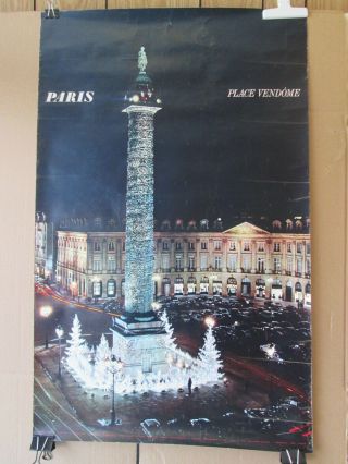 Vintage France Tourism Travel Poster Paris Place Vendome French Government